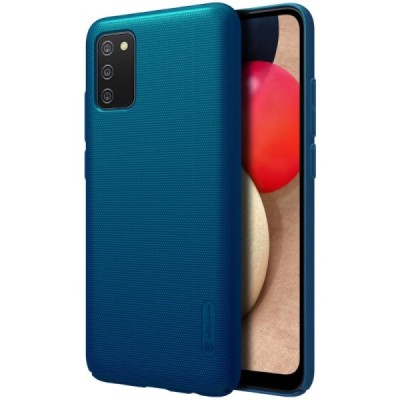 Samsung Galaxy M02s „Nillkin“ Frosted Shield mėlynas plastikinis dėklas, nugarėlė | Priedai.lt