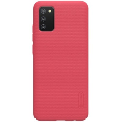 Samsung Galaxy M02s „Nillkin“ Frosted Shield raudonas plastikinis dėklas, nugarėlė | Priedai.lt