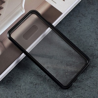 Samsung Galaxy S10e (G970) Frame skaidrus (permatomas) magnetinis dvigubas plastikinis dėklas | Priedai.lt