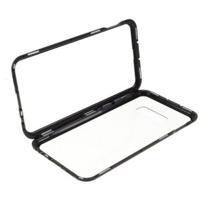 Samsung Galaxy S10e (G970) Frame skaidrus (permatomas) magnetinis dvigubas plastikinis dėklas | Priedai.lt