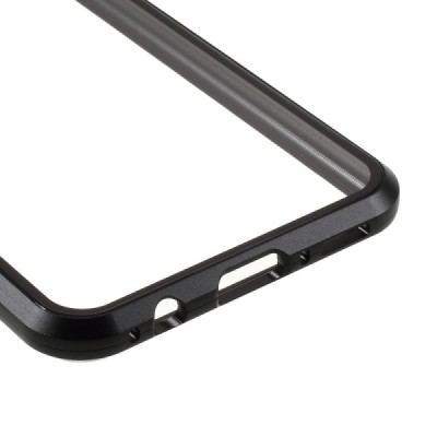 Samsung Galaxy S10e (G970) Frame skaidrus (permatomas) magnetinis dvigubas plastikinis dėklas | Priedai.lt