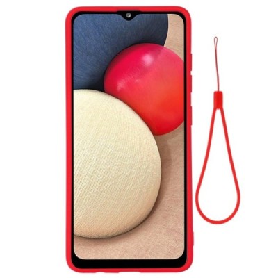 Samsung Galaxy M02s Shell kieto silikono TPU raudonas dėklas - nugarėlė | Priedai.lt
