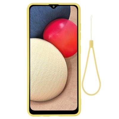Samsung Galaxy M02s Shell kieto silikono TPU geltonas dėklas - nugarėlė | Priedai.lt