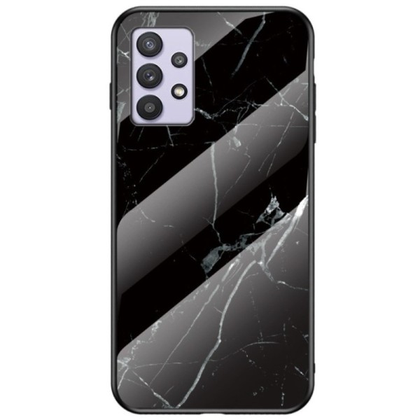„Marble“ Kõva silikoon (TPU) kaaned - must (Galaxy A32 5G)