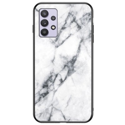 Samsung Galaxy A32 5G „Marble“ kieto silikono TPU baltas dėklas - nugarėlė | Priedai.lt