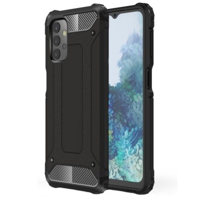 Sustiprintos apsaugos Samsung Galaxy A32 5G juodas kieto silikono (TPU) ir plastiko dėklas | Priedai.lt