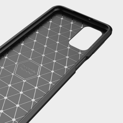 Samsung Galaxy A32 5G Carbon kieto silikono TPU juodas dėklas - nugarėlė | Priedai.lt