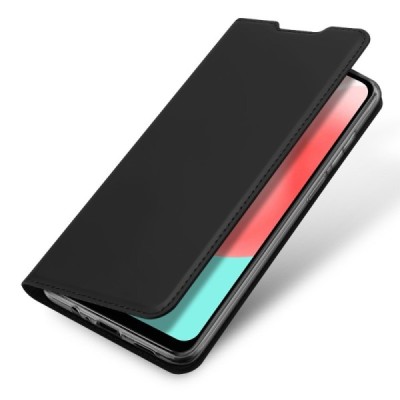 Dux Ducis Skin serijos Samsung Galaxy A32 5G juodas odinis atverčiamas dėklas | Priedai.lt