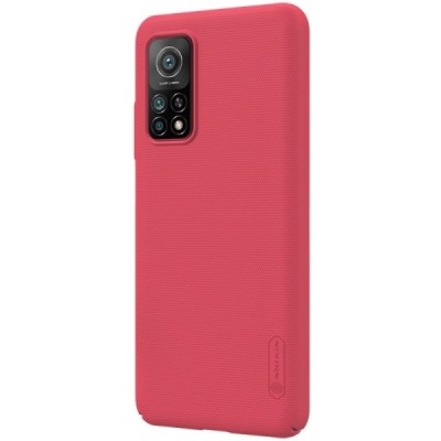 Xiaomi Mi 10T (Mi 10T Pro) Nillkin Frosted Shield raudonas plastikinis dėklas, nugarėlė | Priedai.lt