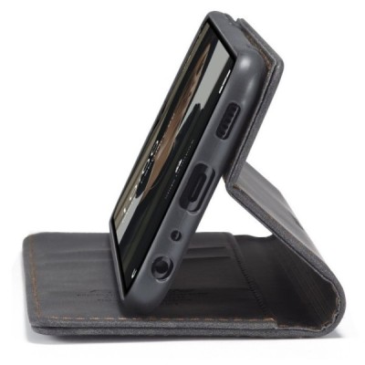 Samsung Galaxy A32 5G CaseMe Retro solidus atverčiamas juodas odinis dėklas - knygutė | Priedai.lt
