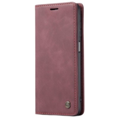 Samsung Galaxy A32 5G CaseMe Retro solidus atverčiamas bordo odinis dėklas - knygutė | Priedai.lt