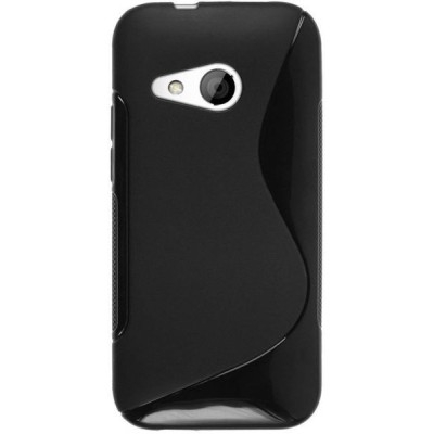 HTC One Mini 2 juodas kieto silikono TPU dėklas - nugarėlė / Priedai.lt
