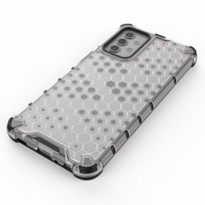 Honeycomb sustiprintos apsaugos Samsung Galaxy A32 5G skaidrus kieto silikono (TPU) ir plastiko dėklas | Priedai.lt