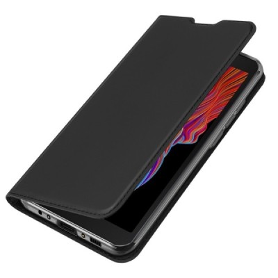 „Dux Ducis“ Skin serijos Samsung Galaxy Xcover 5 (G525) juodas odinis atverčiamas dėklas | Priedai.lt