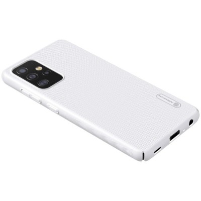 Samsung Galaxy A52 5G (A526B) „Nillkin“ Frosted Shield baltas plastikinis dėklas, nugarėlė | Priedai.lt