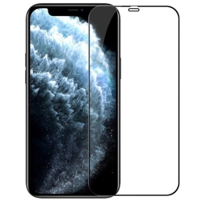 Apple iPhone 12 (12 Pro) Nillkin CP 9H Tempered Glass sustiprintos apsaugos juodas pilnai dengiantis apsauginis ekrano stiklas 0