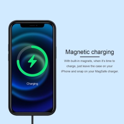 Apple iPhone 12 (12 Pro) „Nillkin“ Flex MagSafe mėlynas dėklas - nugarėlė | Priedai.lt