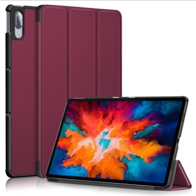 Lenovo Tab P11 Pro 11.5" (J706F) atverčiamas bordo odinis dėklas (sulankstomas) | Priedai.lt