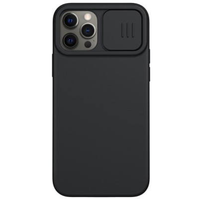 Apple iPhone 12 (12 Pro) „Nillkin“ CamShield MagSafe juodas dėklas, nugarėlė su kameros apsauga | Priedai.lt