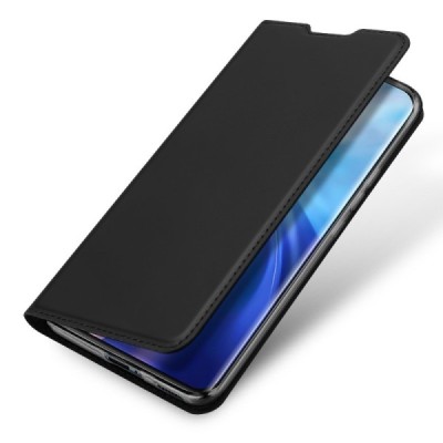 Dux Ducis Skin serijos Xiaomi Mi 11 juodas odinis atverčiamas dėklas | Priedai.lt