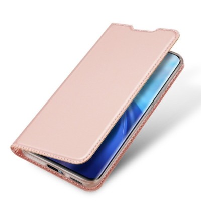 Dux Ducis Skin serijos Xiaomi Mi 11 rožinis odinis atverčiamas dėklas | Priedai.lt