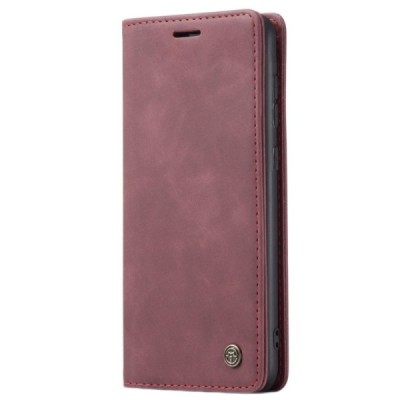 Samsung Galaxy A52 5G (A526B, A525F) CaseMe Retro solidus atverčiamas bordo odinis dėklas - knygutė | Priedai.lt