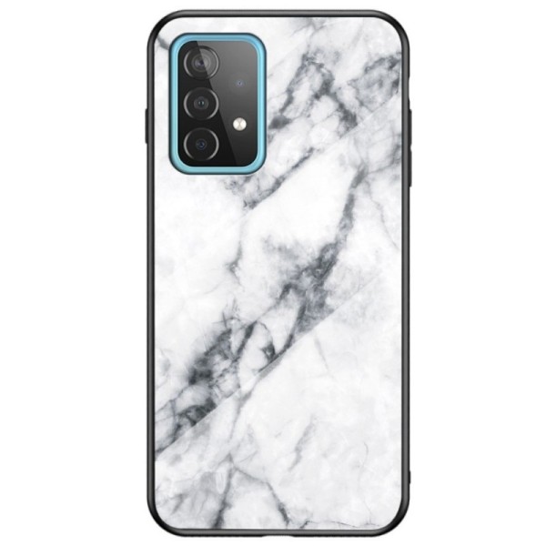 „Marble“ Kõva silikoon (TPU) kaaned - valge (Galaxy A52 / A52s)