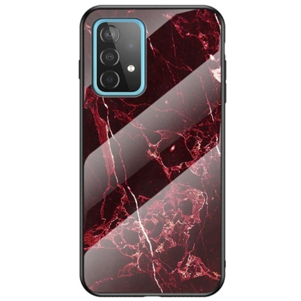 „Marble“ Kõva silikoon (TPU) kaaned - punane (Galaxy A52 / A52s)
