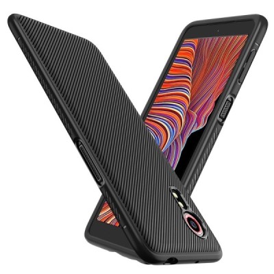 Samsung Galaxy Xcover 5 (G525) kieto silikono TPU juodas dėklas - nugarėlė | Priedai.lt