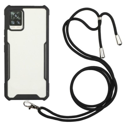 Samsung Galaxy A72 (A726B, A725F) skaidrus juodos spalvos apvadais kieto silikono (TPU) dėklas | Priedai.lt