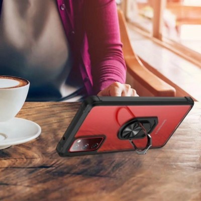 Samsung Galaxy A72 (A726B, A725F) „Fashion“ Kickstand kieto silikono TPU skaidrus dėklas - nugarėlė | Priedai.lt