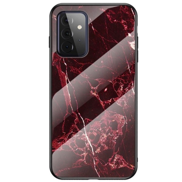 „Marble“ Kõva silikoon (TPU) kaaned - punane (Galaxy A72)