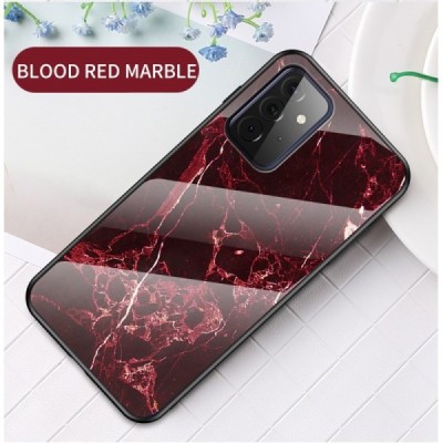 Samsung Galaxy A72 (A726B, A725F) „Marble“ kieto silikono TPU raudonas dėklas - nugarėlė | Priedai.lt
