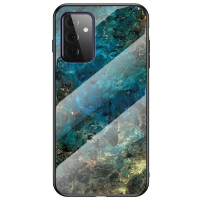 Samsung Galaxy A72 (A726B, A725F) „Marble“ kieto silikono TPU mėlynas dėklas - nugarėlė | Priedai.lt