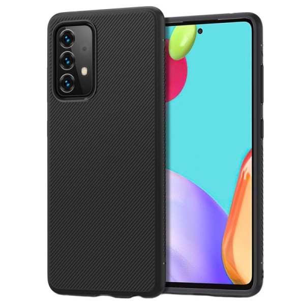 „Jazz“ Kõva silikoon (TPU) kaaned - must (Galaxy A52 / A52s)