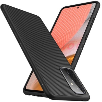 Samsung Galaxy A72 (A726B, A725F) kieto silikono TPU juodas dėklas - nugarėlė | Priedai.lt