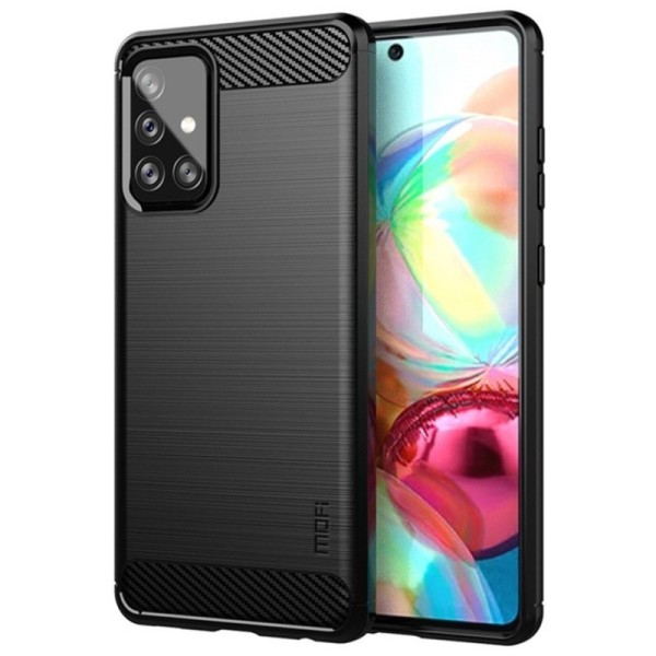 „Mofi“ Kõva silikoon (TPU) kaaned - must (Galaxy A72)