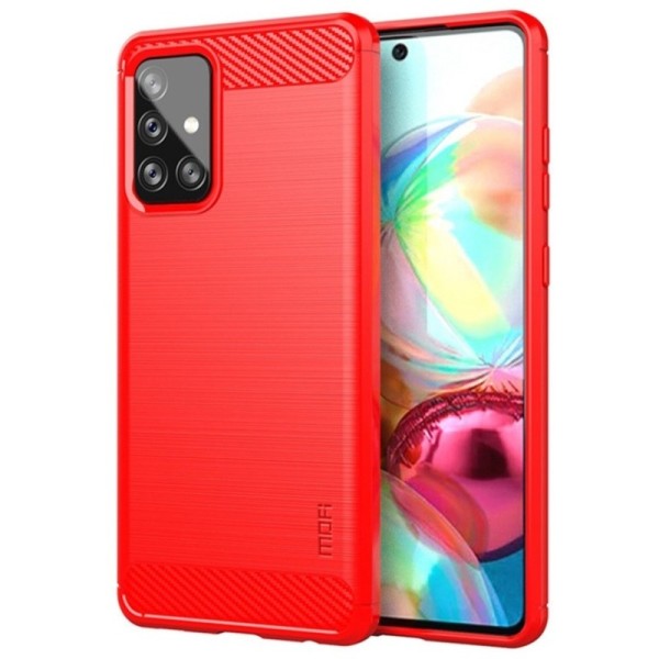 „Mofi“ Kõva silikoon (TPU) kaaned - punane (Galaxy A72)