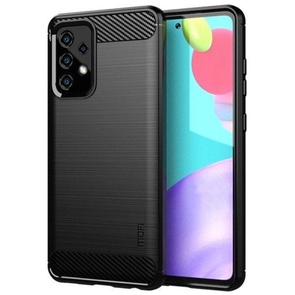 „Mofi“ Kõva silikoon (TPU) kaaned - must (Galaxy A52 / A52s)