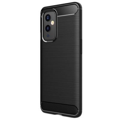 OnePlus 9 Carbon kieto silikono TPU juodas dėklas - nugarėlė | Priedai.lt