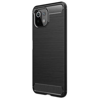 Xiaomi Mi 11 Lite kieto silikono TPU juodas dėklas - nugarėlė | Priedai.lt
