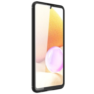 Samsung Galaxy A32 4G (A325F) Carbon kieto silikono TPU juodas dėklas - nugarėlė | Priedai.lt
