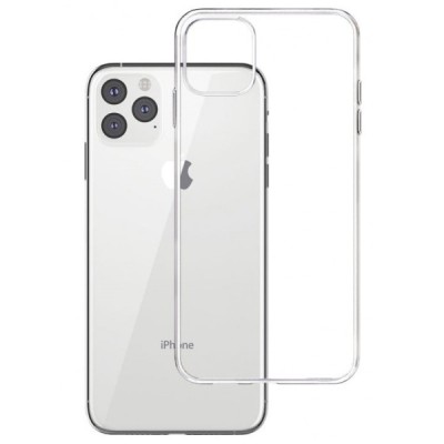 Apple iPhone 11 Pro Max skaidrus (permatomas) kieto silikono TPU ploniausias pasaulyje bespalvis dėklas - nugarėlė | Priedai.lt