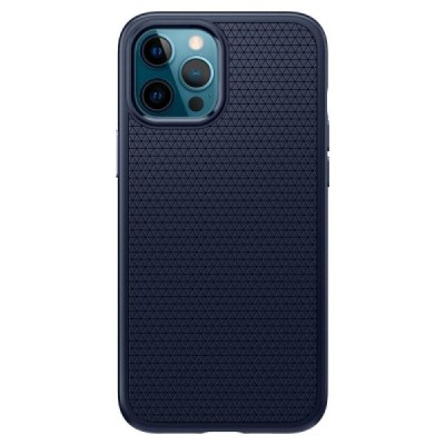 „Spigen“ Liquid Air Apple iPhone 12 Pro Max mėlynas kieto silikono dėklas | Priedai.lt