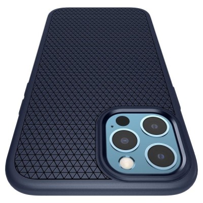 „Spigen“ Liquid Air Apple iPhone 12 Pro Max mėlynas kieto silikono dėklas | Priedai.lt