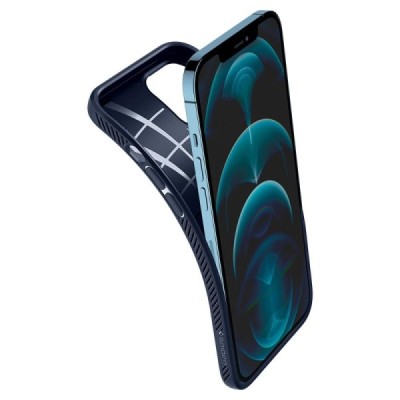 „Spigen“ Liquid Air Apple iPhone 12 Pro Max mėlynas kieto silikono dėklas | Priedai.lt