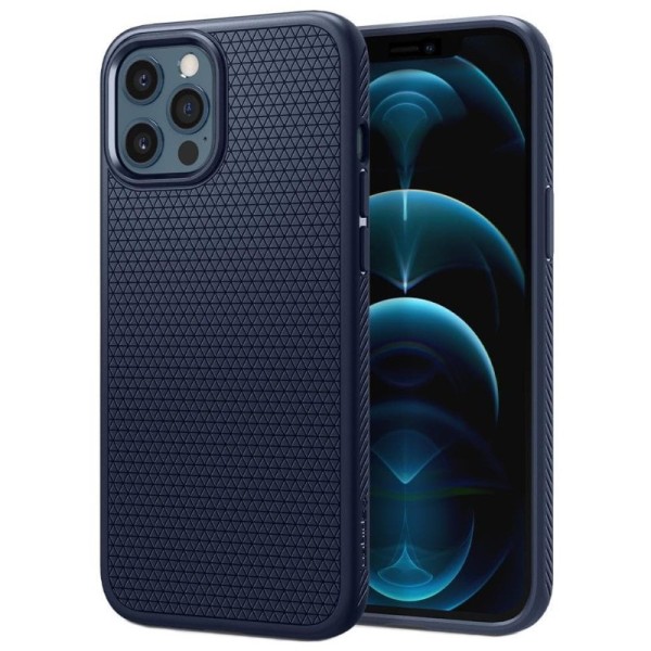 „Spigen“ Liquid Air kaaned - sinine (iPhone 12 / 12 Pro)