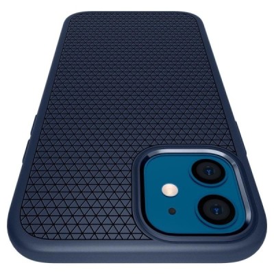 „Spigen“ Liquid Air Apple iPhone 12 (12 Pro) mėlynas kieto silikono dėklas | Priedai.lt