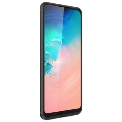 Samsung Galaxy A21 (A215) „Carbon“ kieto silikono TPU juodas dėklas - nugarėlė | Priedai.lt