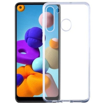 Samsung Galaxy A21 (A215F) kieto silikono TPU skaidrus dėklas - nugarėlė | Priedai.lt